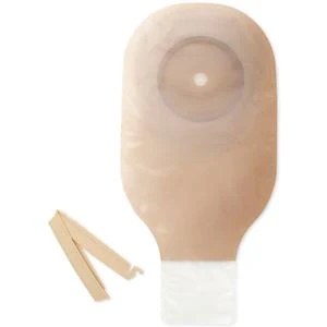 BX/5 - Premier Convex Flextend Drain Pouch with Belt Tab, Clip and Tape Border, Transparent, 1" 2
