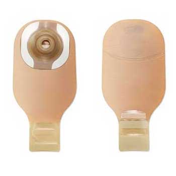 BX/5 - Premier CeraPlus 1-Piece Convex Drainable Pouch Pre-Sized 1" With Filter, Lock-N-Roll, Bei