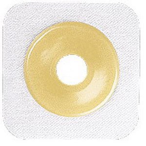 BX/10 - Sur-fit Natura Stomahesive Cut-to-fit Flexible Wafer 4" x 4" Flange 1-3/4" White