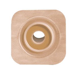 BX/10 - Sur-fit Natura Stomahesive Flexible Pre-cut Wafer 4" x 4" Stoma 3/4"