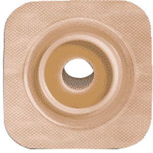 BX/10 - Sur-fit Natura Stomahesive Flexible Pre-cut Wafer 4" x 4" Stoma 1-1/4"