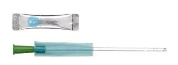 EA/1 - GentleCath Glide Hydrophilic Urinary Intermittent Straight Catheter with Water Sachet, 8 Fr, Female 8"