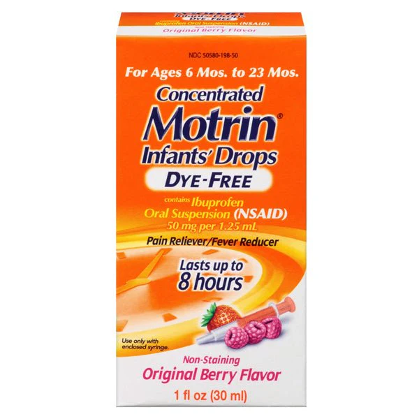 EA/1 - Motrin Pain Reliever/Fever Reducer, Infants' Drops, Berry Flavor, 1 oz
