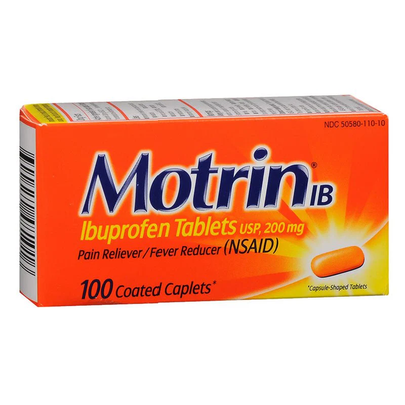 EA/1 - Motrin IB 200 mg Ibuprofen Caplets, 100 Count