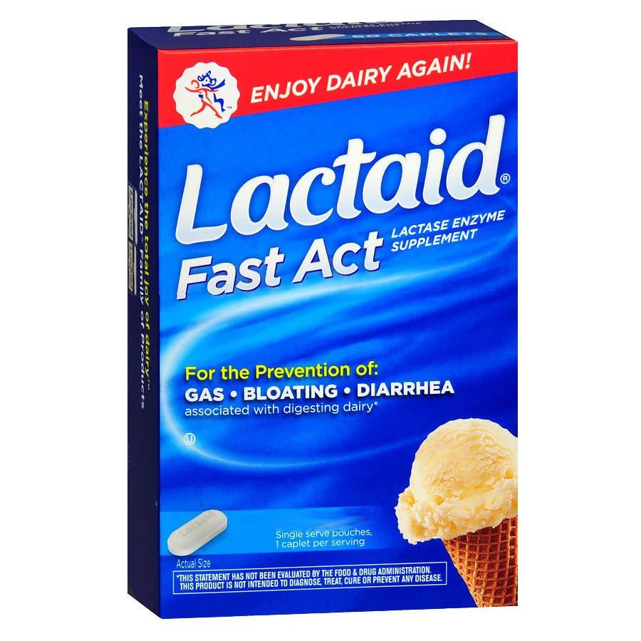 EA/1 - Lactaid Fast Act Lactase Enzyme Supplement, Caplets