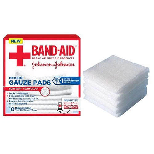 BX/10 - J & J Band-Aid First Aid Gauze Pads 3" x 3" 10 CT