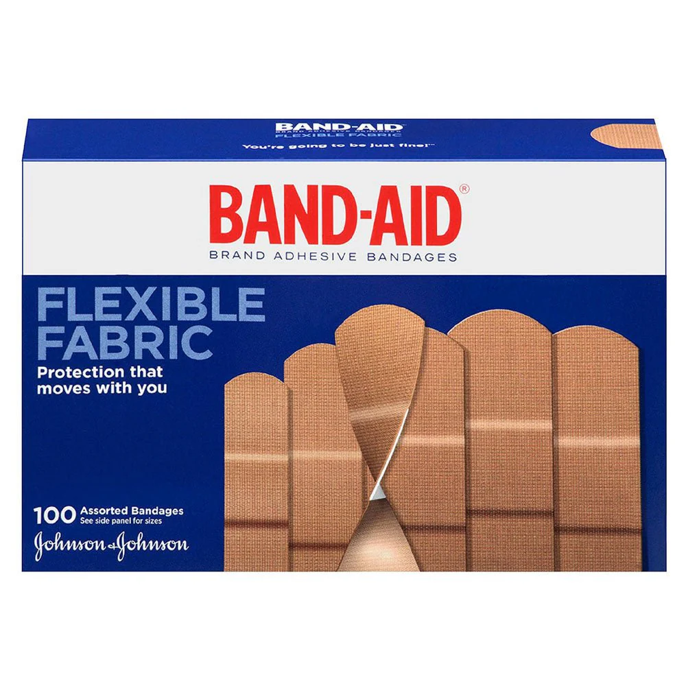 BX/100 - Band-Aid Flexible Fabric Assorted 100 ct.