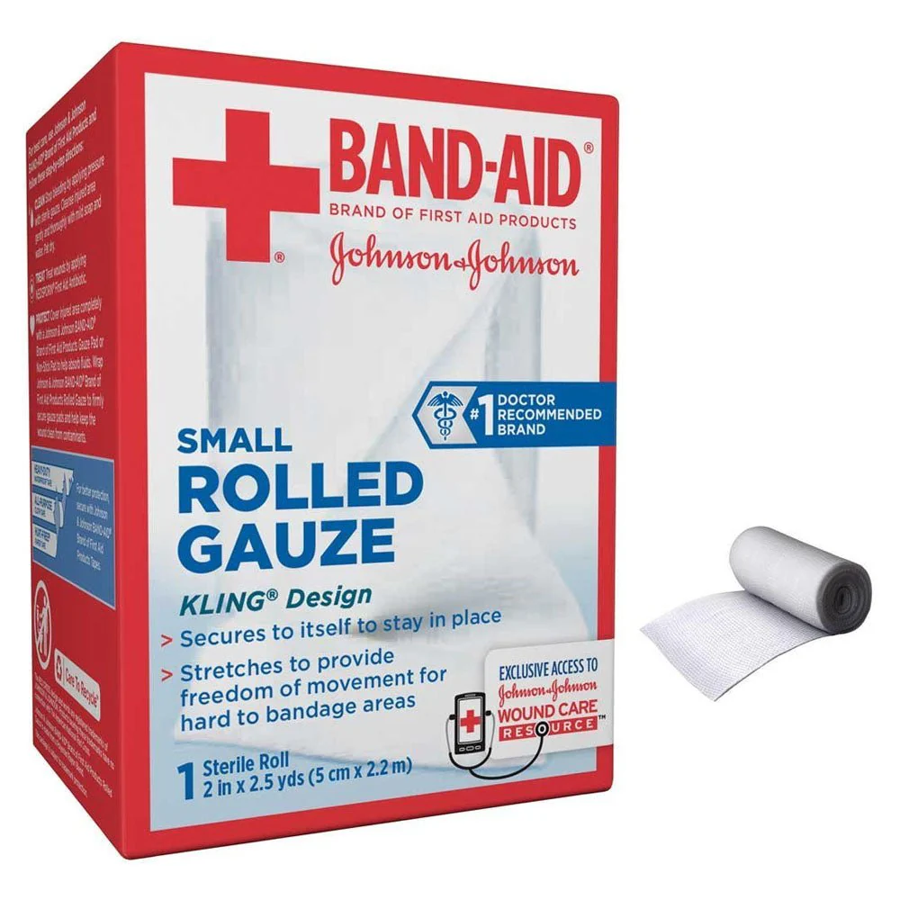 EA/1 - J & J Band-Aid First Aid Rolled Gauze, 2" x 2.5 Yards