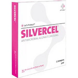 PK/10 - Silvercel Antimicrobial Alginate Dressing 4-1/4" x 4-1/4"