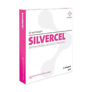 PK/5 - Silvercel Non-Adherent Antimicrobial Alginate Dressing 4" x 8"