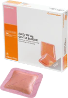 BX/10 - ALLEVYN Ag Gentle Border Silicone Gel Adhesive Silver Wound Dressing, 3" x 3"