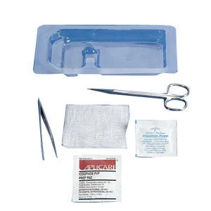 EA/1 - Suture Removal Tray with Plastic Forceps and Scissors