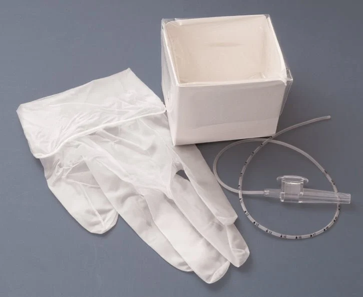 EA/1 - AirLife Tri-Flo Cath-N-Glove Economy Suction Kit, 14 fr