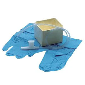 EA/1 - Cath-N-Gloves Suction Kit in Peel Pouch with Tri-Flo Suction Catheter,  14 Fr
