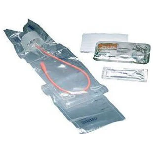 EA/1 - TOUCHLESS Plus Coude Unisex Red Rubber Intermittent Catheter Kit 14 Fr 1100 mL