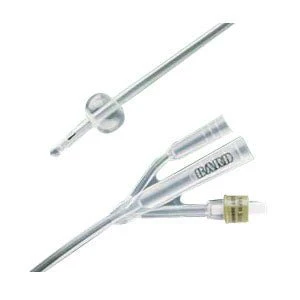 CA/12 - Lubri-Sil Short Round Tip 3-Way Specialty Silicone Foley Catheter, 18 Fr, 5 cc