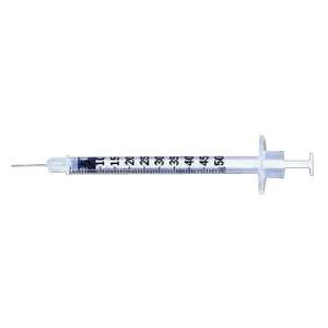 BX/100 - Lo-Dose Insulin Syringe with Micro-Fine IV Needle 28G x 1/2", 1/2 mL (100 count)