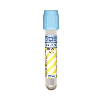 BX/100 - BD Vacutainer Plus Plastic Citrate Tube, 13 x 75mm, 2.7mL