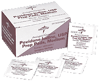 BX/100 - Povidone Iodine 10% USP, Prep Pad (100 count)