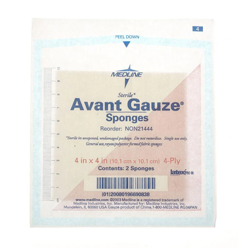 BX/50 - Avant Non-Woven Gauze Sponge Sterile 2's, 4" x 4", 4-Ply