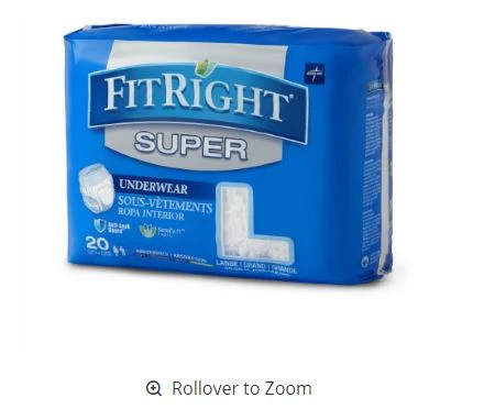 PK/20 - FitRight Super Protective Underwear, Large 40"-56"