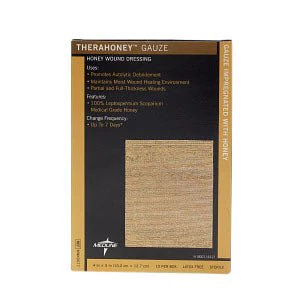 BX/10 - TheraHoney Gauze Honey Sheet Dressings, 4" x 5"