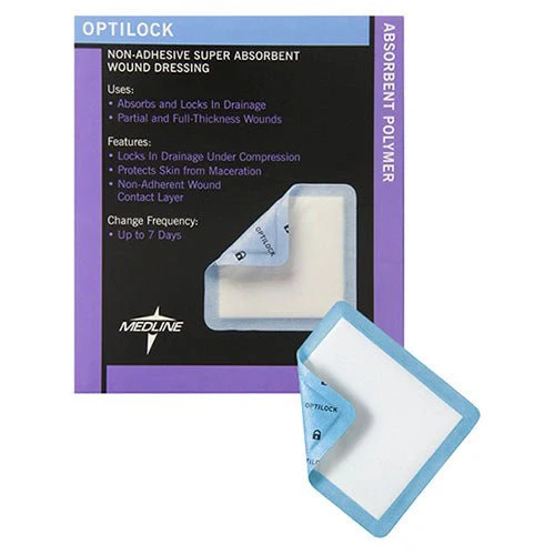 BX/10 - OptiLock Non-Adhesive Dressing 6.5" x 10" with 5.5" x 8.9" Pad