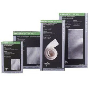 CA/50 - Maxorb Extra Ag Silver Alginate Sheet Dressing 4" x 4-3/4" Square