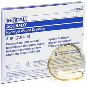 BX/5 - Dermacea Aquaflo Hydrogel Wound Dressing Disk 3"