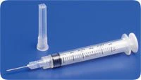 BX/100 - Monoject Rigid Pack Syringe with Hypodermic Needle 25G x 5/8", 3 mL (100 count)