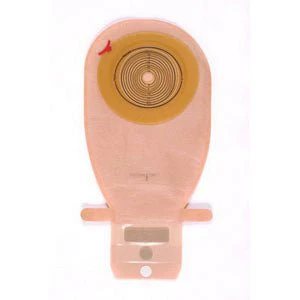 BX/10 - Assura 1-Piece Wide Outlet Drainable Pouch Cut-to-Fit Non-Convex 3/8" - 2-3/4"