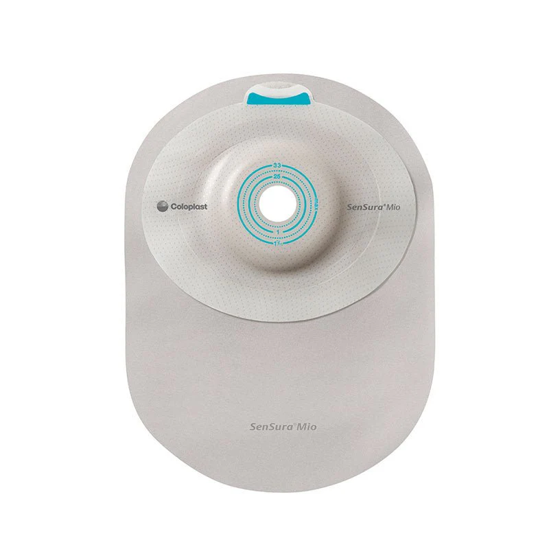 BX/10 - SenSura Mio 1-Piece Closed Pouch, Convex Light, Midi, Opaque with Inspection Window, Pre-Cut/Cut-to-fit