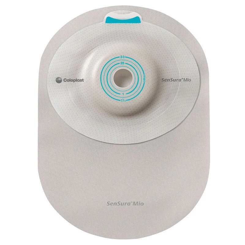 BX/10 - SenSura Mio 1-Piece Closed Pouch, Convex Light, Maxi, Opaque with Inspection Window, Pre-Cut