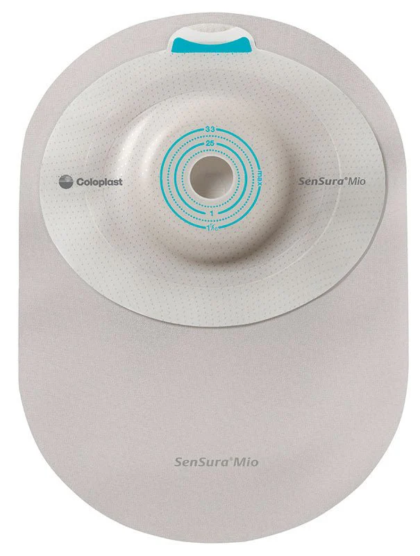 BX/10 - SenSura Mio 1-Piece Closed Pouch, Convex Light, Maxi, Opaque with Inspection Window, Pre-Cut
