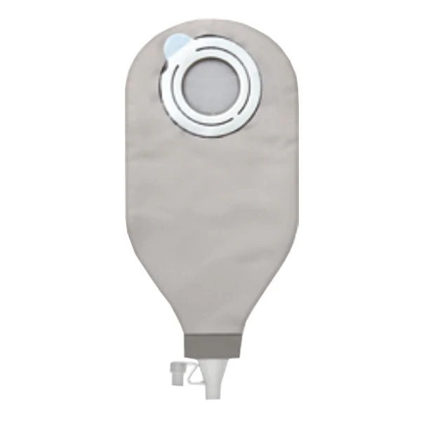 BX/10 - SenSura Mio Flex 2-Piece High Output With Soft Outlet Opaque Gray With Inspection Window, Yellow Coupling