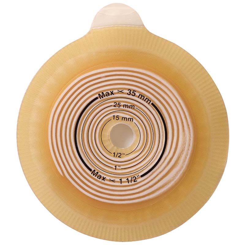BX/5 - Assura 2-Piece Cut-to-Fit Flat Standard Wear Pediatric Skin Barrier 3/8" - 1-3/8"