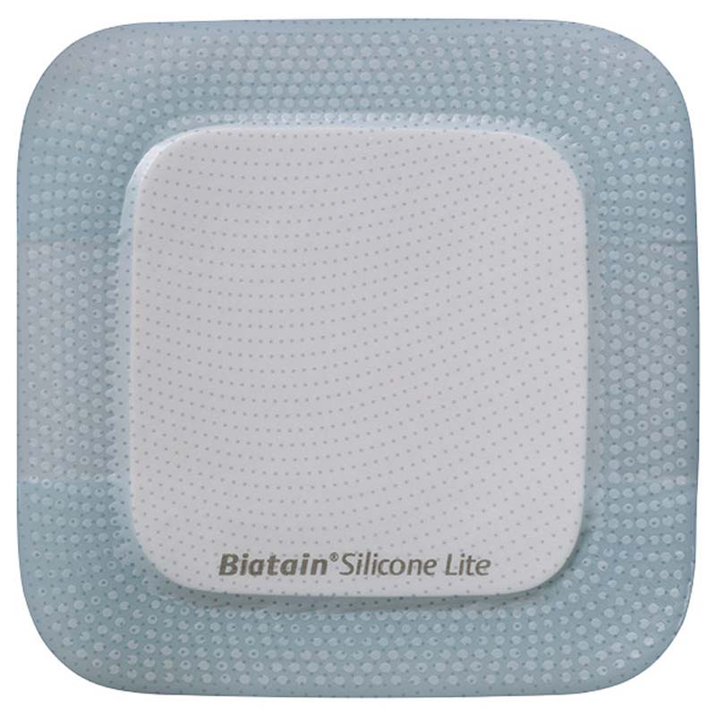 BX/10 - Biatain Silicone Lite Foam Dressing, 4" x 4", Pad Size 2.13" x 2.13"
