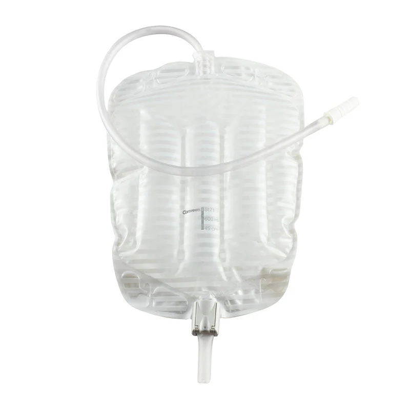 EA/1 - Security+ Sterile Contoured Leg Bag with Anti-Reflux Valve, Tubing and Fabric Straps, 21 oz.