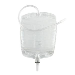 BX/10 - Security+ Contoured Leg Bag with Anti-Reflux Valve, Tubing and Fabric Straps, 28 oz.