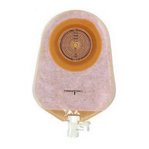 BX/10 - Assura 1-Piece Non-Convex Standard Wear Urostomy Pouch Cut-to-Fit 3/8" - 2-1/4" (Custom), Transparent