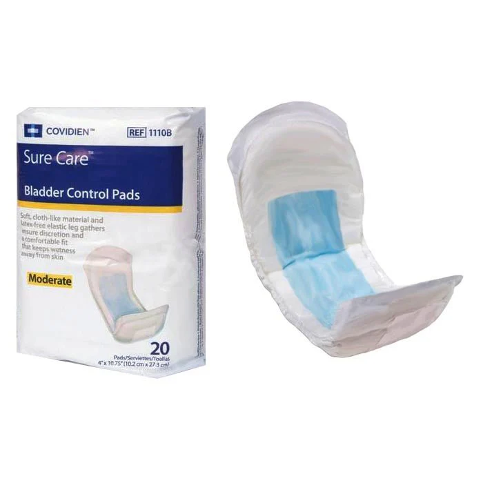PK/20 - Cardinal Health, Bladder Control Pads, Wings, 4" x 10.75"