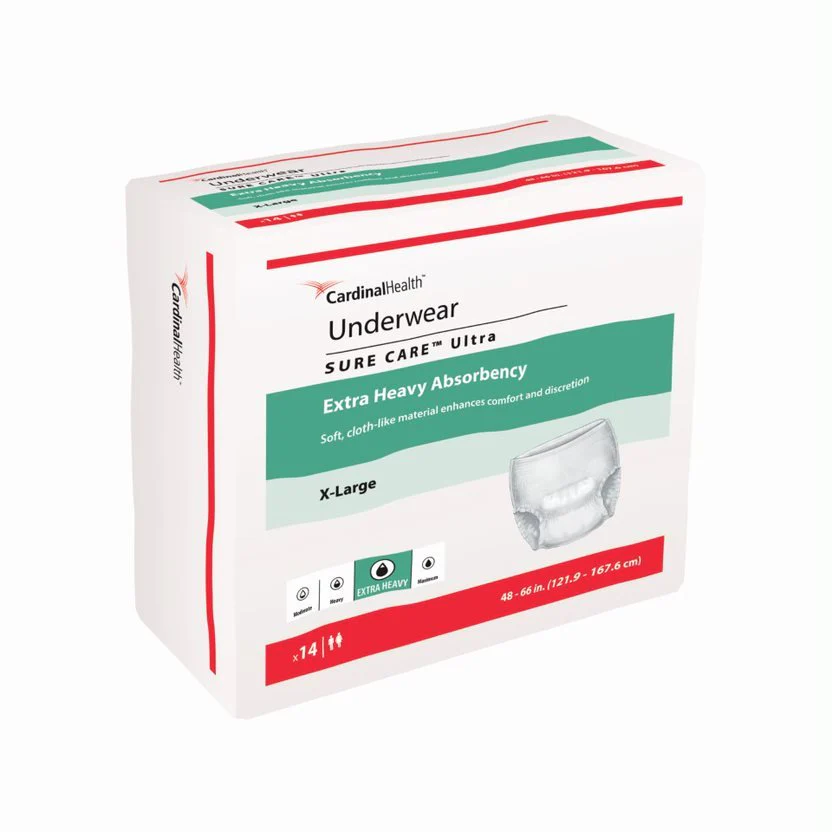 PK/14 - Cardinal Health, Underwear, Sure Care Ultra, X-Large, 48"- 66"