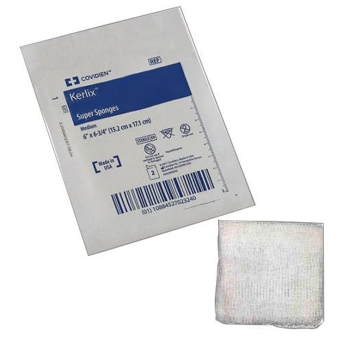 PK/10 - Kerlix Woven Super Sponge, Medium, Sterile 5's, 6" x 6-3/4"