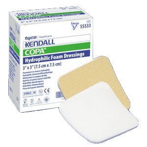 CA/50 - Cardinal Health Kendall Foam Dressing with Topsheet, 4" x 4" - REPLACES ZDF44