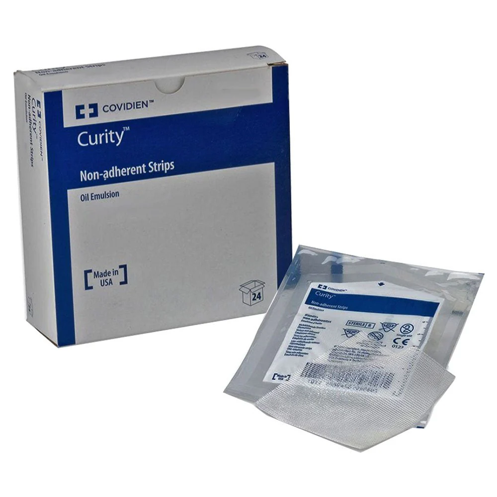 BX/12 - Curity Non-Adhering Oil Emulsion Dressing, 5" x 9" Rectangle