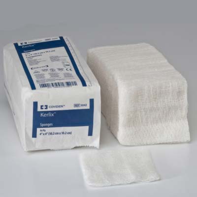 PK/10 - Kerlix Woven Super Sponge, Sterile 10's,  4" x 4", 12 Ply