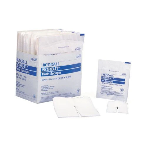 PK/35 - Curity Sterile I.V. Sponge, 2" x 2", 6 ply