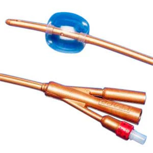 EA/1 - Dover 2-Way Silver-Coated Silicone Foley Catheter, 24 Fr, 30 cc