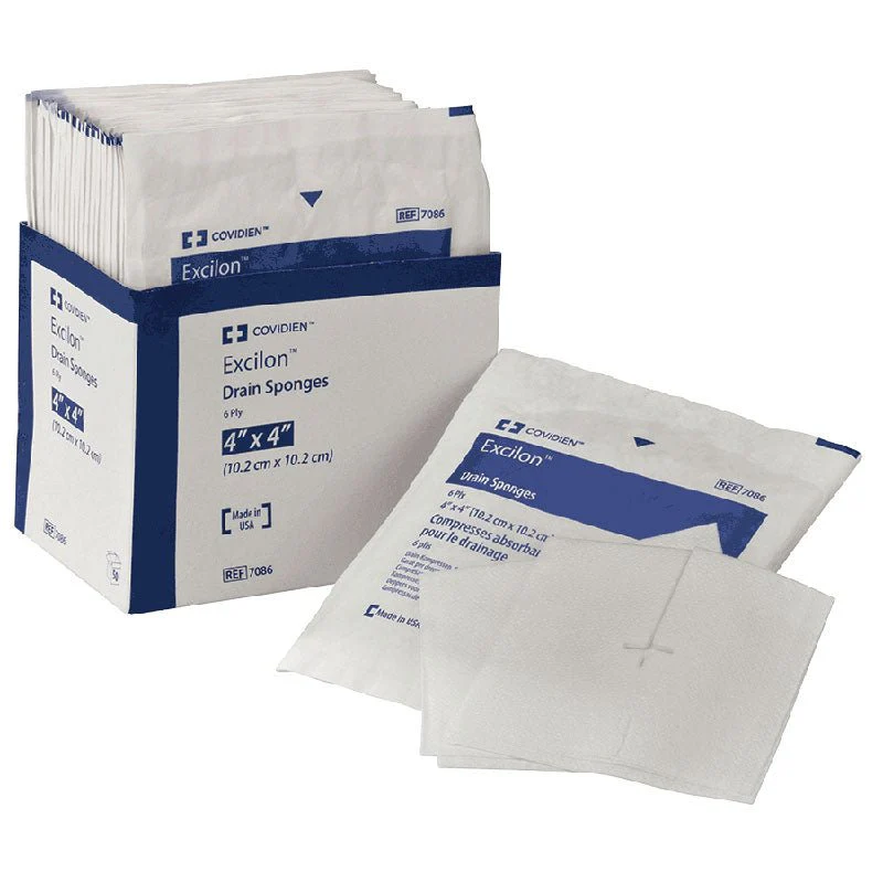 BX/25 - Excilon Sterile Drain Sponge, Sterile 2's, 4" x 4"