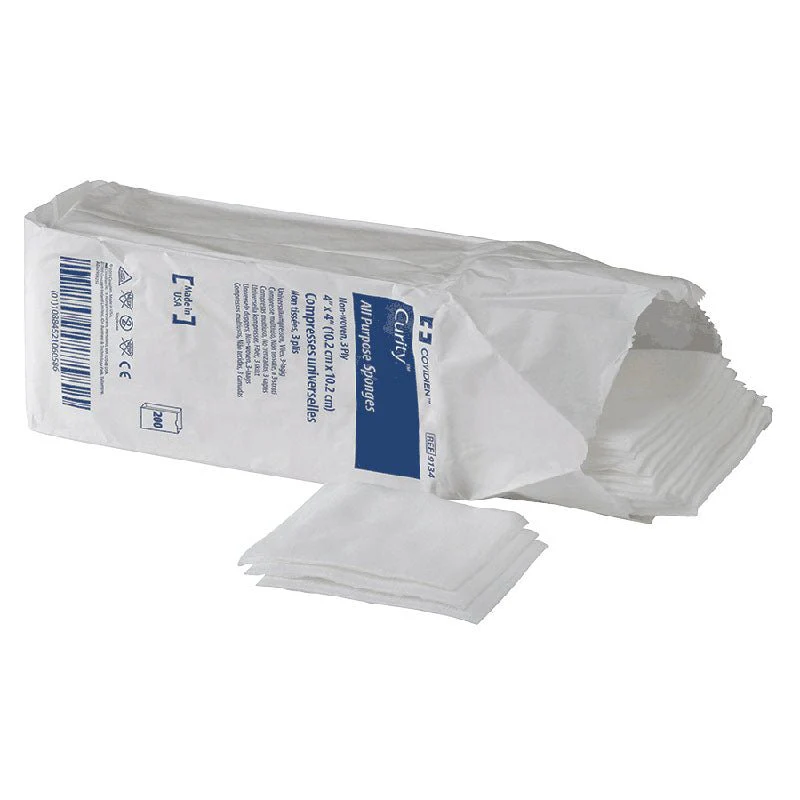 BX/25 - Curity All Purpose Sterile Non-Woven Sponge 4" x 4", 4-Ply